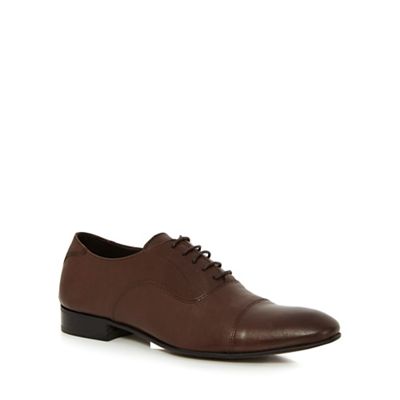 Base London Brown 'Brand' Oxford shoes